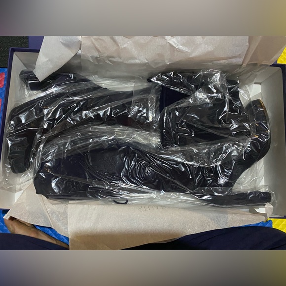 Stuart Weitzman Suede Over-the-Knee Blue Boots - Picture 5 of 9